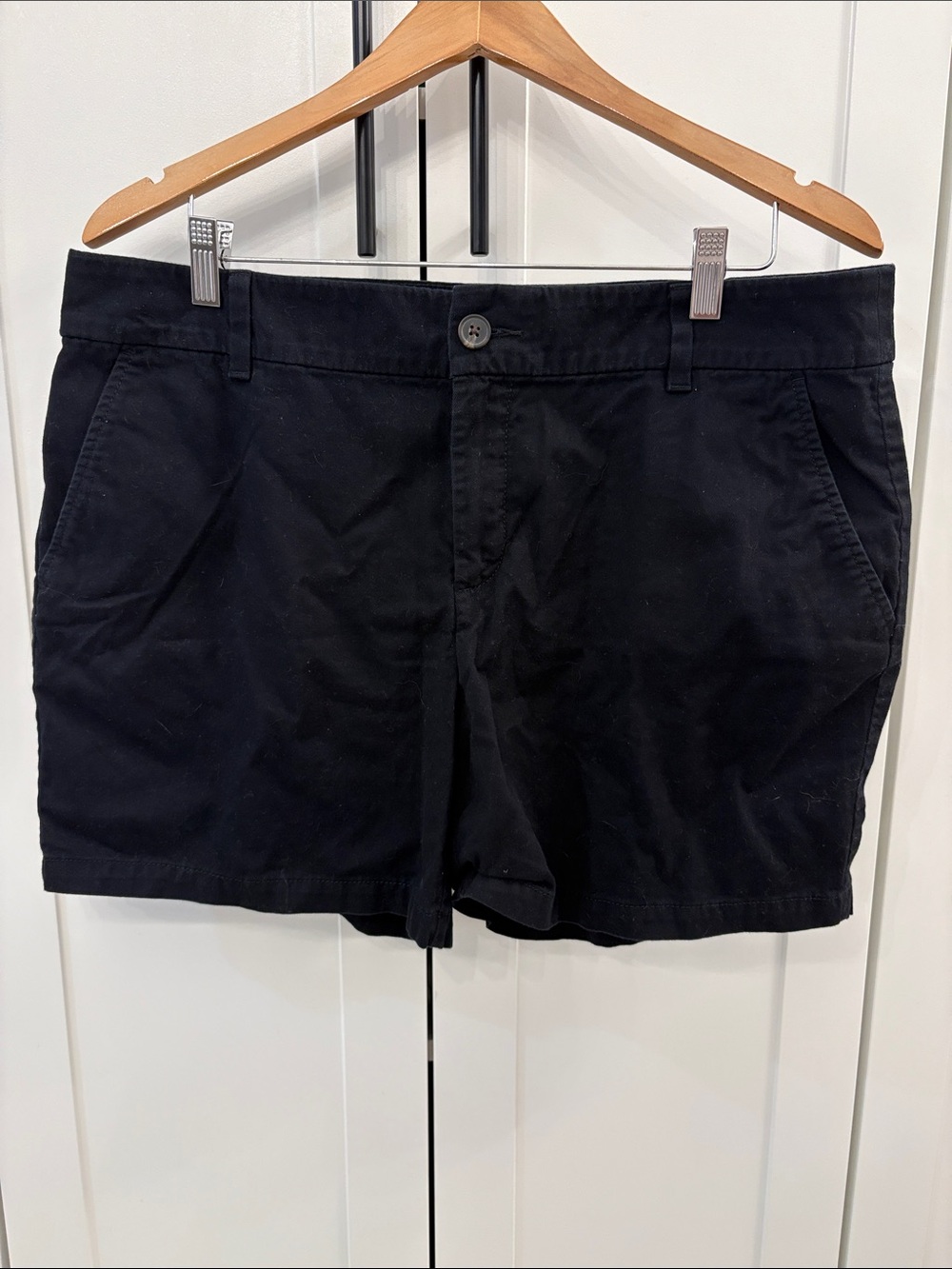 LOFT Black Cotton Chino Shorts - Worn only one time!